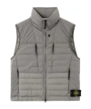 Stone Island Down Vest With Seamless Feather Tunnels And Anti-drop In Gray