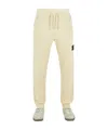 Stone Island Fleece Trousers Beige Cotton In Nude
