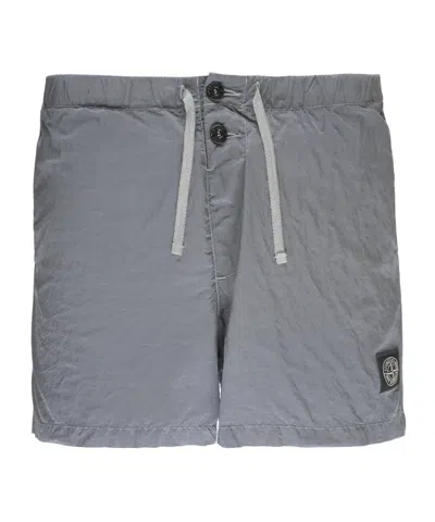 Stone Island Drawline Swimming Trunks In Blue