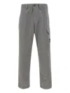 Stone Island Drawstring Cargo-pocket Trousers In Gray