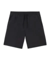Stone Island Logo Embroidered Shorts In Black