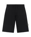 Stone Island Logo Patch Shorts In Black