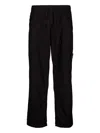 Stone Island Drawstring Straight-leg Trousers In Black