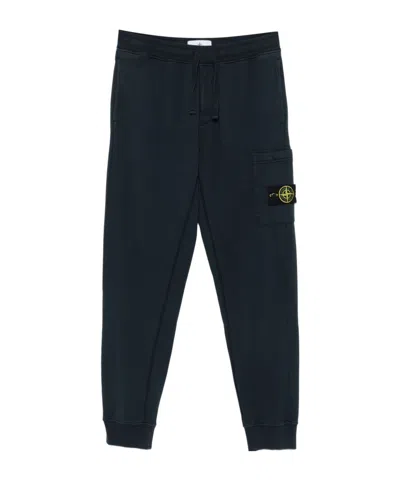 STONE ISLAND STONE ISLAND LOGO PATCH DRAWSTRING TROUSERS