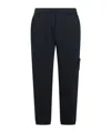 Stone Island Men Cotton Trousers With Drawstring In Blue