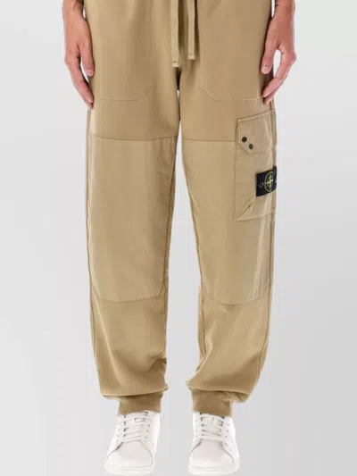 Stone Island Compass-badge Track Pants In Beige