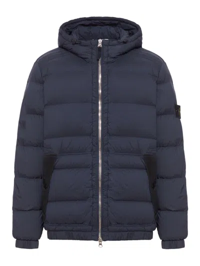 STONE ISLAND DROP-PROOF DOWN JACKET WITH HOOD