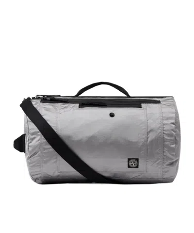 Stone Island Duffle Bag With Removable Strap In Gray