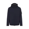 Stone Island Soft Shell Padded Jacket With Waterproof And Windproof Membrane In Blue