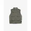 Stone Island Dust Crinkle Sleeveless Shell Gilet In Green