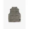 Stone Island Dust Logo-patch Padded Shell Gilet 2-12 In Green