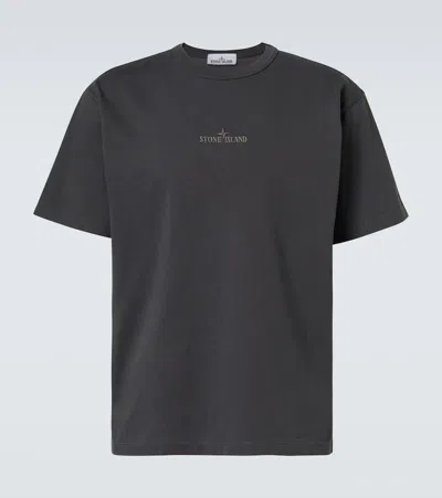 Stone Island Paint 1 Short Sleeved T Shirt In Black
