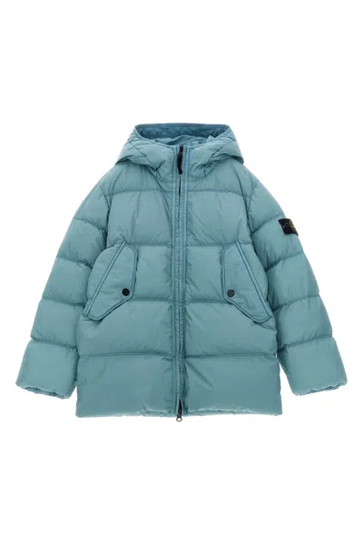Stone Island Dyed Down Jacket In Blue