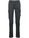 Stone Island Dyed Twill Cargo Trousers In Grey
