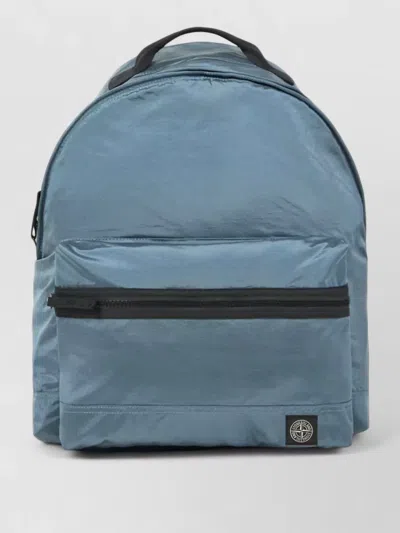 Stone Island Front Zip Pocket Mini Backpack With Versatile Straps In Pink
