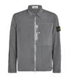 Stone Island Zip-fastening Patch-pocket Shirt Jacket In Gray