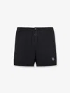Stone Island Slim Fit Swim Trunks With Compass Patch In Black