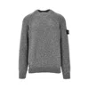 Stone Island Raglan Sleeve Knit Sweater With Ribbed Hem In Gray