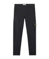 Stone Island Compass-patch Cargo Trousers In Black