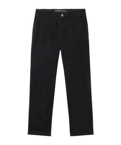 Stone Island Elastic Organic Cotton Twill Pants In Black