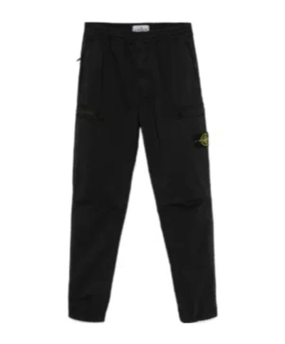 Stone Island Elastic Sweatpants In Black