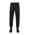 Stone Island Compass-patch Cargo Trousers In Black