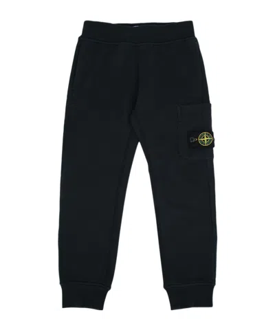 Stone Island Elastic Waist Casual Pants In Blue