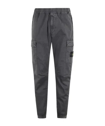 STONE ISLAND ELASTIC WAIST CASUAL PANTS