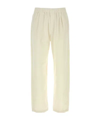 Stone Island Ivory Cotton Pant In White