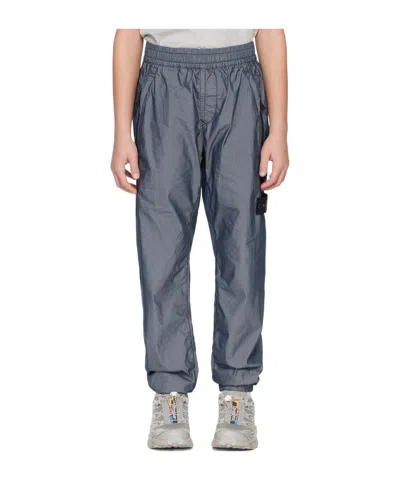 Stone Island Elastic Waist-edge Sweatpants In Blue