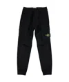 Stone Island Elastic Waist Overalls In Black