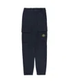 Stone Island Elastic Waist Sweatpants In Blue
