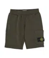 Stone Island Elastic Waist Shorts In Green