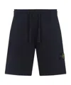 Stone Island Compass Patch Drawstring Shorts In Navy Blue