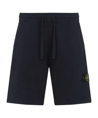 STONE ISLAND STONE ISLAND LOGO-PATCH DRAWSTRING SHORTS