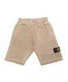 Stone Island Elastic Waist Shorts In Nude