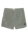 Stone Island Compass-patch Swim Shorts In Sage
