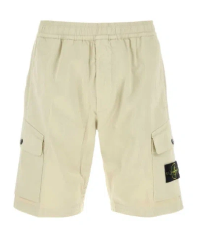 STONE ISLAND STONE ISLAND LOGO PATCH BERMUDA SHORTS
