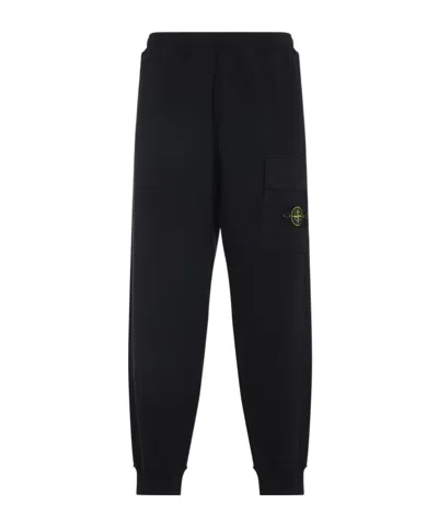 STONE ISLAND STONE ISLAND LOGO PATCH TAPERED LEG PANTS