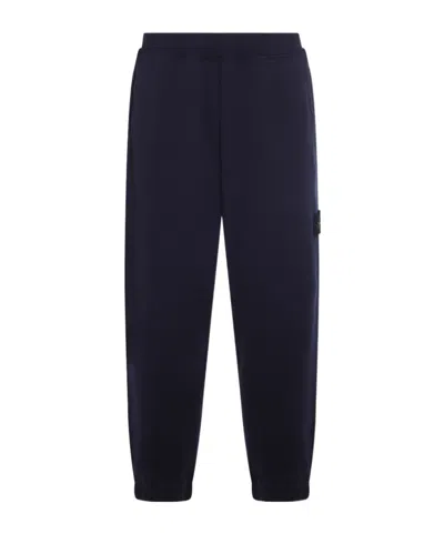 Stone Island Elastic Waist Sweatpants In Black