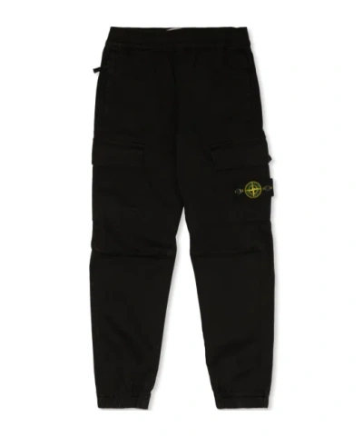 Stone Island Elastic Waist Sweatpants In Black