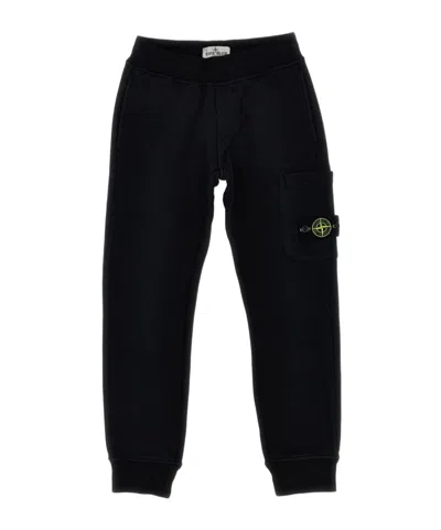 Stone Island Elastic Waist Sweatpants In Black