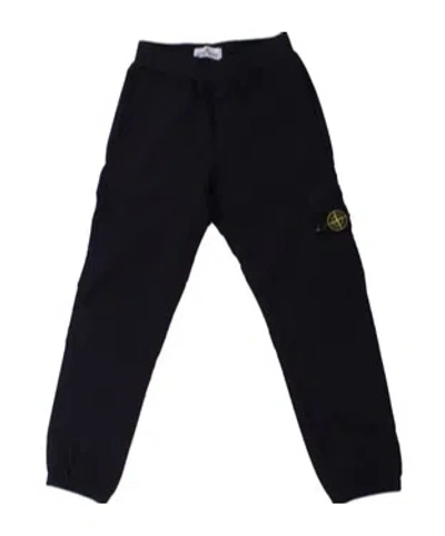 Stone Island Elastic Waist Sweatpants In Blue