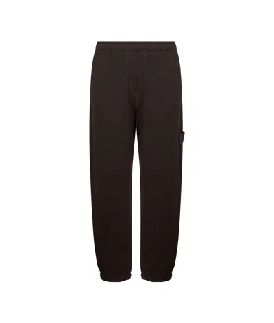 Stone Island Elasticated-cuff Track Pants In Brown