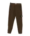 Stone Island Elastic Waist Sweatpants In Brown