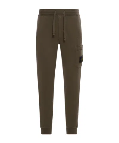 STONE ISLAND STONE ISLAND COMPASS PATCH DRAWSTRING TAPERED-LEG TROUSERS