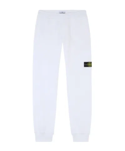 Stone Island Elastic Waist Sweatpants In White