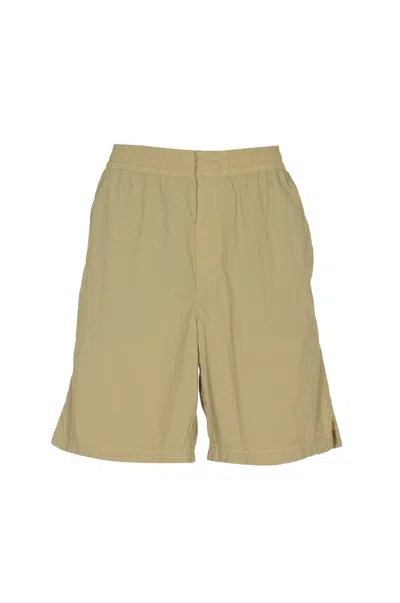 Stone Island Elastic Waist Swim Shorts In Beige