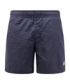 Stone Island Elastic Waist Swimming Shorts In Blue