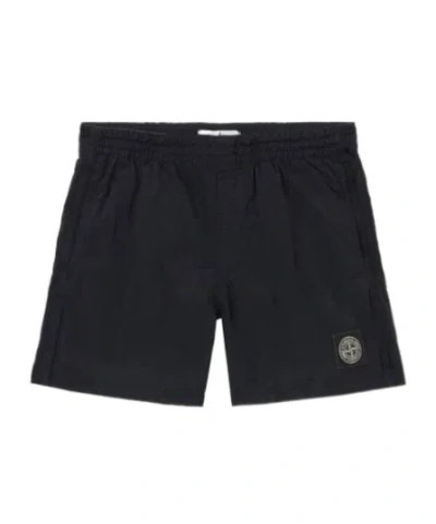 STONE ISLAND STONE ISLAND JUNIOR COMPASS PATCH SWIM SHORTS